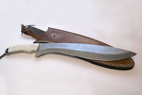 Kukri Style Damascus Knife
